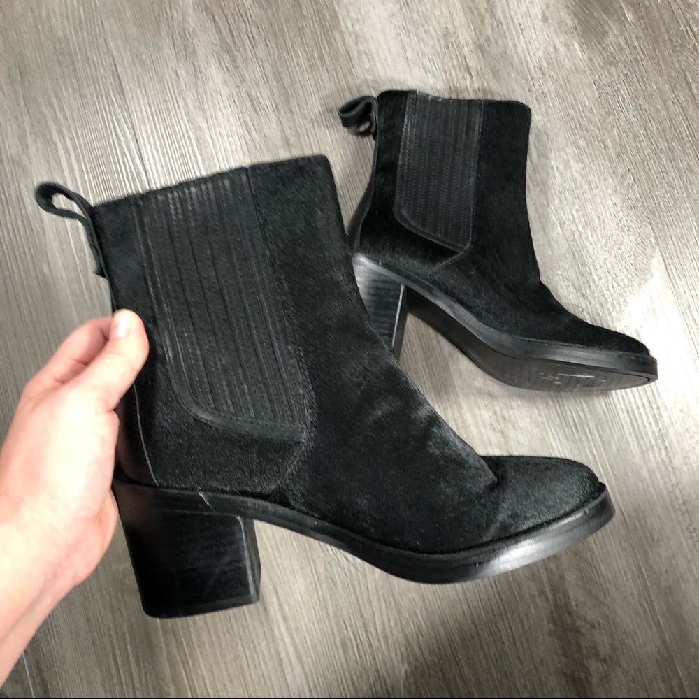 UGG Camden Exotic Black Calf Cow Hair Ankle BOOTS BOOTIES Womens 6